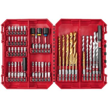 Set de 74 elemente, bit-uri, chei tubulare, burghie, extense bit