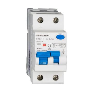 Siguranta automata diferentiala 1PA+N, AMPARO 6kA, C 16A, 30mA, tip A SCHRACK AK667616