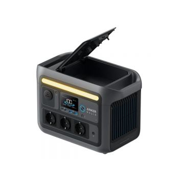 Statie incarcare portabila camping Anker SOLIX C800 A1755311, 768Wh, 1200W, 1600W SurgePad, incarcare in 58 min, panou solar 300W, control din aplicatie