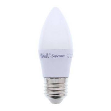 Bec LED Lumanare E27 7W 230V, Lumina Rece, Supreme Well