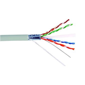 Cablu de Retea F / UTP Well, Cat 6, 8 Fire din Cupru, Gri, Rola 305m