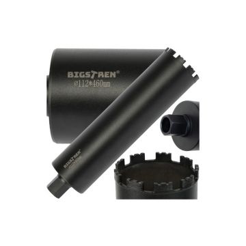 Carota diamantata 112×460 mm, filet 1.1/4 UNC, 9 segmente