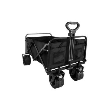 Carucior de gradina, pliabil, roti pivotante, maner, maxim 100 kg, capacitate 97 litri, 94x60.5x70 cm