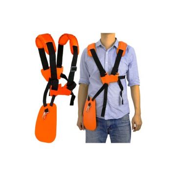 Ham pentru motocoasa, dimensiune reglabila, catarama fixare, negru/portocaliu