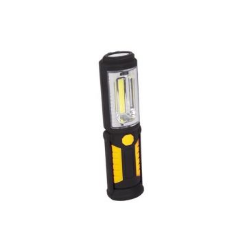 Lanterna LED COB 3W, lampa de lucru cu suport magnetic, carlig, Velleman