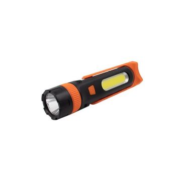 Lanterna universala LED COB, 6000K, 3W COB/LED, IP20, negru/portocaliu