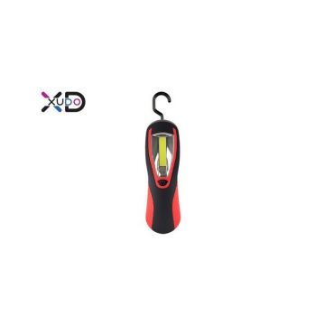 Lanterna universala Xudo, 6000K, 1W LED COB, 90 lm, IP20, ABS, negru rosu