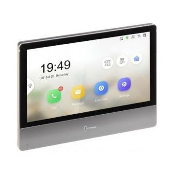 Monitor videointerfon TCP/IP 7 inch, touchscreen, Wi-Fi, standard PoE, Hikvision DS-KH8350-WTE1
