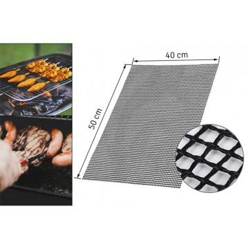 Plasa gratar teflon, flexibila, rezistenta temperatura: -60C - 260C+, 40 x 50cm, negru