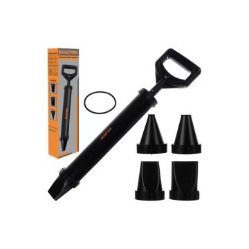 Pompa manuala rosturi zidarie, 4 tipuri duze, piston dublu, capacitate 850 ml, 60x14 cm