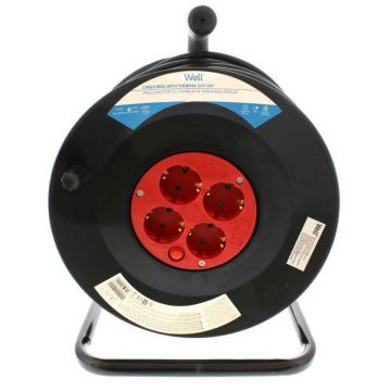 Prelungitor cu Derulator si Termosiguranta, 4 Cai 50 m 1.5mm IP20, Well