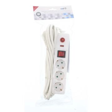 Prelungitor Electric cu Protectie, 3 Prize, Sectiune Cablu 3 x 1.5mm2, Lungime 5 m, Well