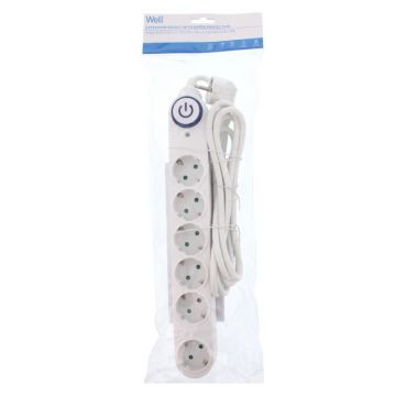 Prelungitor Electric, Protectie la Supratensiune, 6 Prize, Sectiune Cablu 3 x 1.5mm2, Lungime 3 m, Well