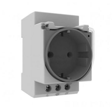 Priza Schuko Modulara pe Sina cu LED Bemis BR1-1402-2712 2P+E, 16A, 250V, IP44