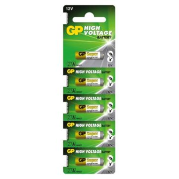 Set Baterii Alcaline 27A, GP Super, 12 V, 5 Bucati