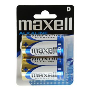 Set Baterii Alcaline LR20 D Maxell, 2 Bucati