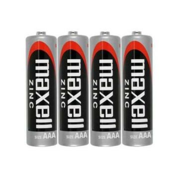 Set Baterii Zinc AAA R3, Maxell, Infoliate, 4 Bucati