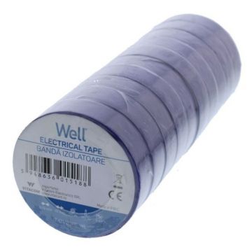 Set Benzi Izolatoare Well, Albastru, 1.9 cm x 20 m, 10 Bucati