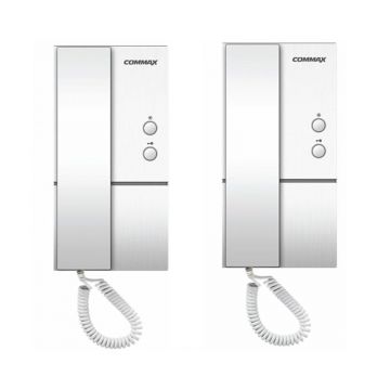 Set doua posturi de interior interfon audio, 2 familii, montaj aparent, alb, Commax DP-SBA