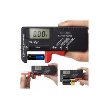 Tester consum baterii, afisaj LCD, universal, plastic, 11,6x2,5 cm