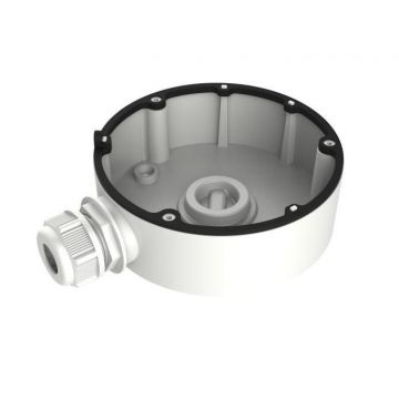 Doza rotunda pentru instalare camere supraveghere, aluminiu, diametru 111mm, alb, Safer SAF-1280ZJ-DM18
