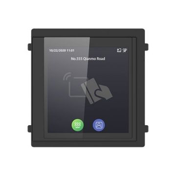 Modul afisaj IPS touch screen, 4 inch, pentru Interfon modular, Hikvision DS-KD-TDM