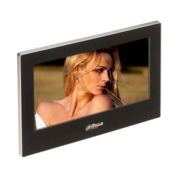 Monitor 7 inch de interior cu touch Dahua VTH2621G-WP, Wi-Fi, PoE, intrare alarma, audio bidirectional