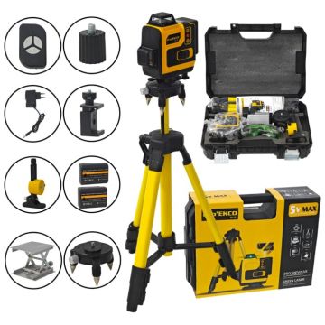 Nivela Laser Verde  DDT Pro,  EKKO 16-D ,   4 x 360  , Kit Complet cu Trepied si Accesorii