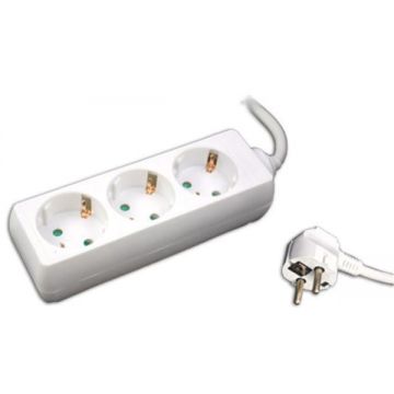 Prelungitor 3 prize, 1.5m, alb, Kemot, URZ3070-1.5