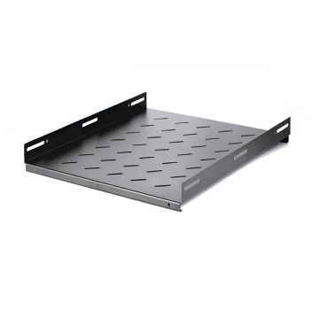 Raft fix 19 inch, 1U, adancime 450 mm, capacitate 90 kg, otel SPCC, negru, pentru rack podea 800 mm, SAF-FIX450-RK8001FLOOR