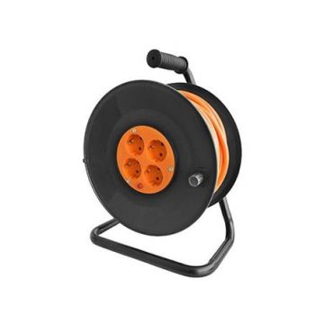 Rola cablu electric, 4 prize, cablu 15m, 3x2.5mm, Safer PS25-T15