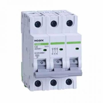 Siguranță automată, 3 poli, curba C, 32A, Noark, gri / 102172