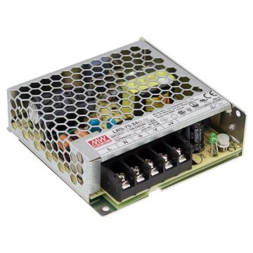 Sursa alimentare, 24V, 3.2 Ah, tensiune reglabila 21.6 ~ 28.8V, Mean Well LRS-75-24