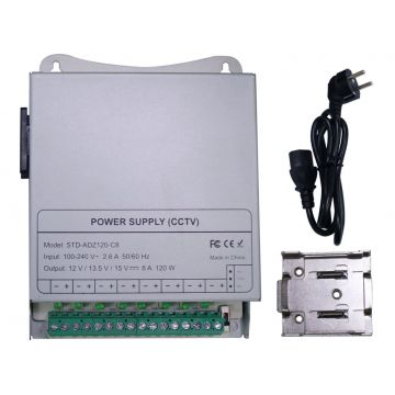 Sursa de alimentare 12 V, 8Ah, max 120W, eficienta 88% SAF-ADZ120-C8