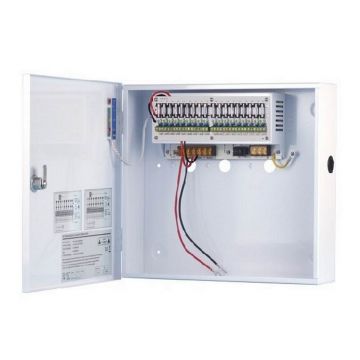 Sursa de alimentare cu back-up 12V, 10Ah, 18 iesiri protejate, Safer ZTP1210B-18F