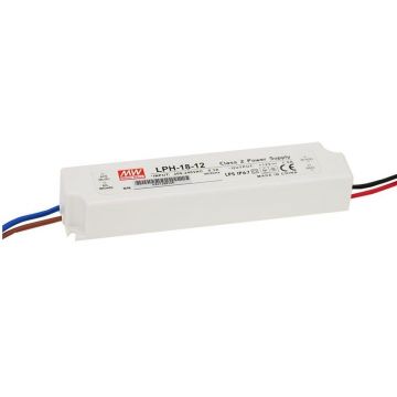Sursa de alimentare de exterior IP 67 - 12V - 1.5Ah MEAN WELL LPH-18-12