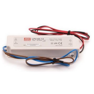 Sursa de alimentare de exterior IP 67 - 12V - 5Ah Mean Well LPV-60-12