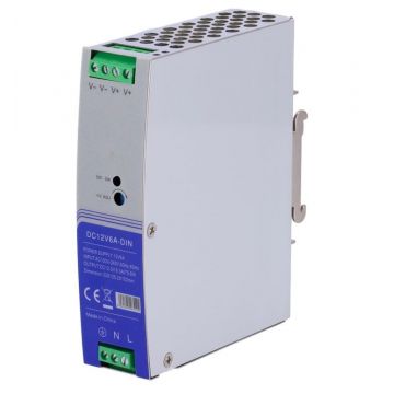 Sursa de alimentare in comutatie, 12V 6.3A, montaj pe sina DIN, Safer SAF-12V-6A