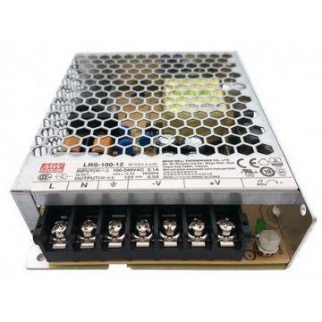 Sursa de alimentare in comutatie, 12V, 8.5A, Mean Well, LRS-100-12