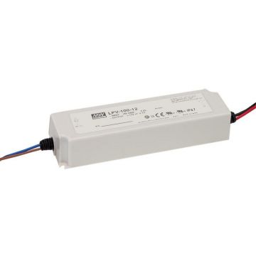 Sursa de alimentare pentru instalatii LED, Mean Well, 24V @ 4.2 A , interior / exterior, IP67, cu protectie, LPV-100-24