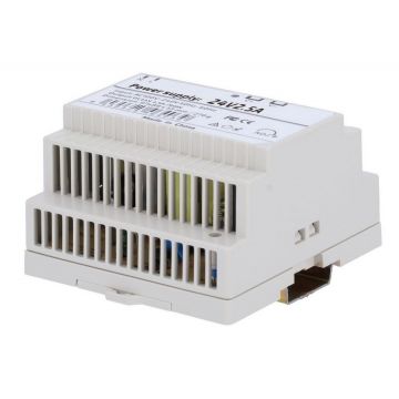 Sursa de alimentare Safer, 24V 2.5A, eficienta energetica  pana la 85%, SAF-24-DIN2.5-P