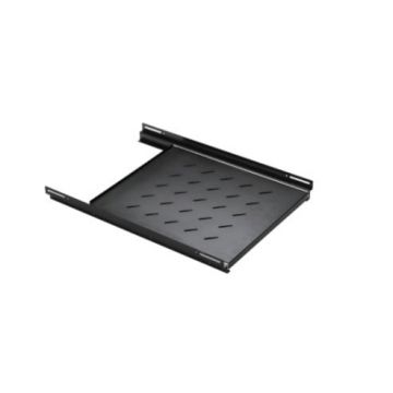 Tava culisanta cu adancime de 550mm, pentru rack de 800mm, capacitate 30kg, negru, Safer SAF-MOBSHELF550-RK800FLOOR