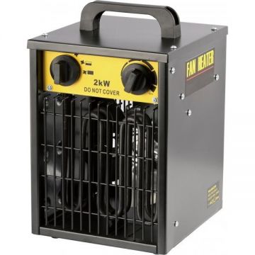Aeroterma electrica PRO 2 kW D Motor cu protectie termica Fara consum de oxigen Negru