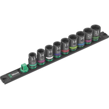 C Impaktor socket magnetic strip 1 Socket set 1/2 (black/green, 9?piece, for impact wrenches)