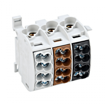 Clema derivatie izolata, Cu-Al, 3 poli, 25mmp, SCHRACK IKA26183-X3