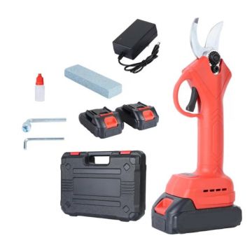 Foarfeca de taiat crengi, pe acumulator, 48V 8Ah, 2 acumulatori, Accesorii incluse, Geanta de Transport