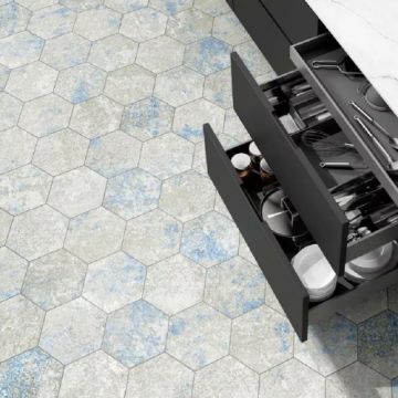 Gresie/Faianta Apavisa Emotion Grey Natural Hexagon 25x30 - Dimensiune hexagonal 25x30