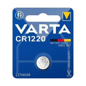 Set 4 x Baterie Tip Buton Litiu CR1220 Varta, 3 V, 35 mAh