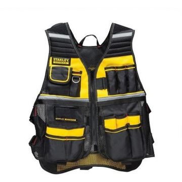 Vesta de Lucru FMST1-71181 cu Buzunare pentru Scule Negru/Galben