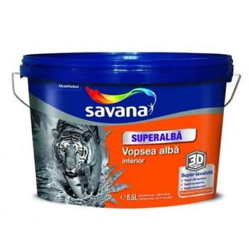 Vopsea lavabilă interior, superalbă, 8.5L, Savana, alb / EXT10006